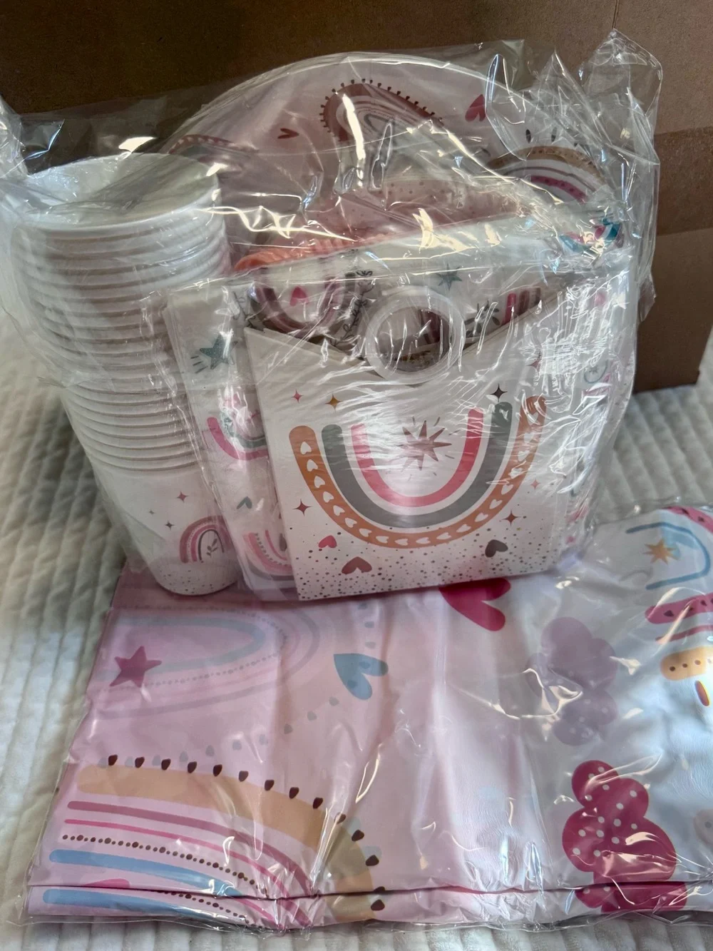 New Boho Rainbow Birthday 145 Piece Party Supplies (2 Sets Available)